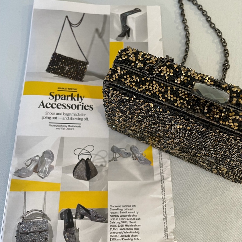 SONDRA ROBERTS - GOLD EVENING BAG